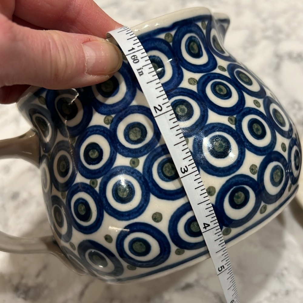 Polish Pottery Gravy Pitcher - Picture 6 of 7